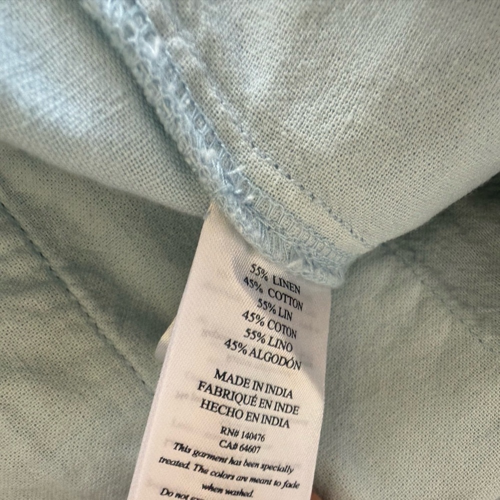 Faherty Men's Malibu Linen & Cotton Chino Shorts Light Blue 40 NEW 1622 - Picture 6 of 6
